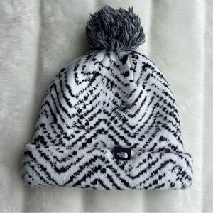 The North Face Youth/Small Women's Black & White multi Beanie Hat